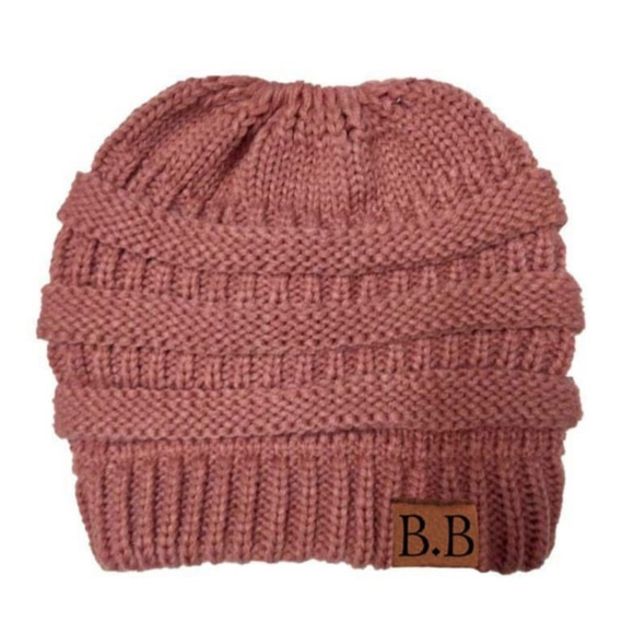 B.B Soft Stretchy Knit High Bun Ponytail Beanie - Picture 6 of 8